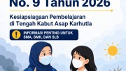 Pemprov Kalimantan Selatan Putuskan Pembelajaran Jarak Jauh Bagi Murid Terdampak Kabut Asap