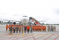 Tim Pencarian dan Pertolongan Indonesia untuk Turki Tiba di Tanah Air