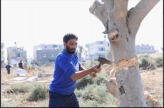 Pangan Diblokade Total, Kayu Bakar Pun Jadi