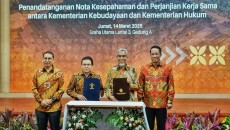 Kementerian Kebudayaan dan Kementerian Hukum Tandatangani Kerja Sama Lindungi Kekayaan Intelektual Budaya
