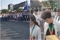 Lulus 100 Persen, Siswa SMA De Britto Jogja Jalan Kaki ke Tugu, Punguti Sampah dan Bagi Makanan