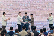 Panglima TNI Dampingi Presiden RI Saksikan Penyerahan Denda Administratif dan Penyelamatan Keuangan Negara Tahap VI