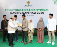 BAZNAS Salurkan 1.240 Kambing Dam Haji 2026 untuk Mustahik dan Peternak Lokal