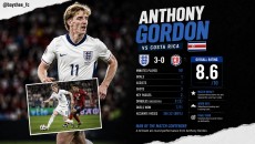 Gordon Tunjukkan Taji Saat Inggris Gulung Kosta Rika Dalam Pemanasan Piala Dunia Terakhir