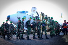 Lanud Halim Perdanakusuma Dukung Mobilisasi Prajurit Yonif TP 839/SA untuk Penanganan Karhutla