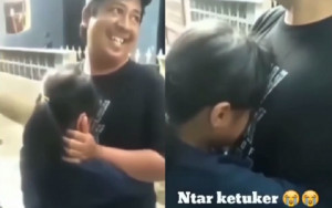 Kocak, Video Anak Larang Ayahnya Potong Sapi di Masjid Viral Lagi