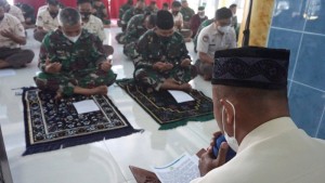 HUT ke-76 TNI, Prajurit Lantamal Makassar Dzikir dan Doa Bersama