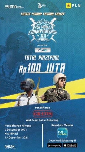 PLN Gelar Turnamen PUBG Tingkat Nasional, Berhadiah Ratusan Juta Rupiah