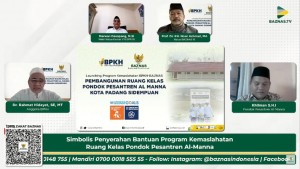 BPKH-BAZNAS Serahkan Bantuan Ruang Kelas Baru Ponpes Al-Manna Padang Sidempuan