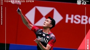 Lewati Pertarungan Alot, Jonatan Christie Lolos ke Semifinal Swiss Open 2022