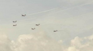 Parade Pesawat Tempur Meriahkan HUT ke-76 TNI AU