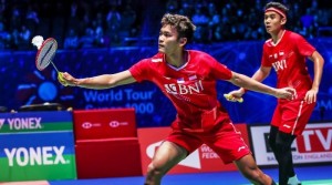 Laga Sempat Terhenti, Bagas/Fikri Raih Tiket 16 Besar