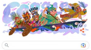 Google Doodle Tampilkan Gambar Pacu Jalur Karya Seniman Bandung