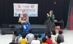 Relawan Indonesia Care Cs Gelar Trauma Healing di Bogor