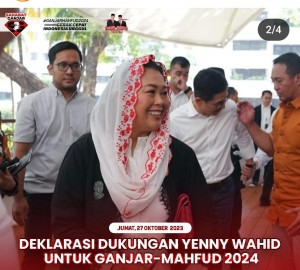 KELUARGA GUS DUR DUKUNG  GANJAR-MAHFUD