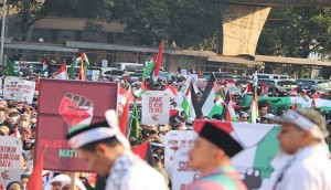 Sejuta Massa Gelar Aksi Bela Aqsa di Depan Kedubes Amerika