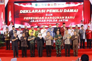 Deklarasi Pemilu Damai 2024, Forkopimda Jatim Komitmen Jaga Persatuan dan Kesatuan