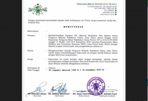 Fakta Baru, Ketua PWNU Jatim Diberhentikan Sejak 16 Desember 2023