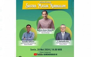Kemdikbudristek Luncurkan Sastra Masuk Kurikulum