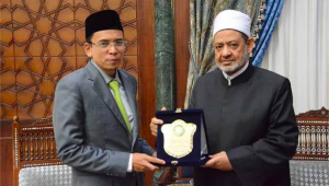Kunjungan Grand Syeikh Al-Azhar Ketua Majelis Hukama Muslimin ke Indonesia Jadi Trending Topic