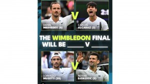 Djokovic Bertemu Musseti, Alcaraz Lawan Medvedev di Semi Final