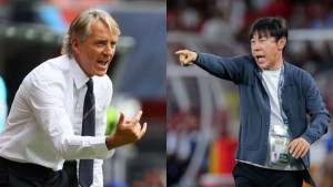 Duel Panas Shin Tae-yong vs Roberto Mancini: Siapa Unggul di Laga Indonesia vs Arab Saudi?