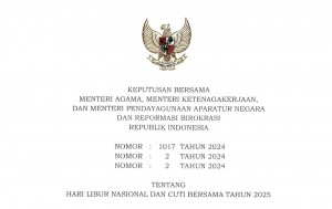 Daftar Lengkap 27 Hari Libur Nasional dan Cuti Bersama di 2025