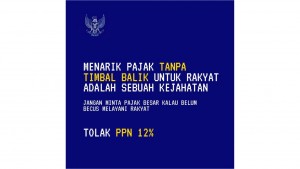 Rakyat Kibarkan Garuda Biru, Tolak Keras PPN 12 Persen