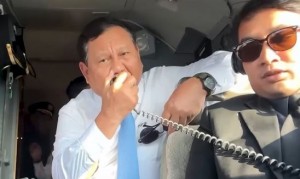 Momen Prabowo Sapa Pilot Pesawat Tempur Yordania