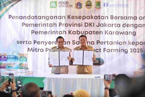 Gubernur Pramono Dorong Ketahanan Pangan Lewat Aksi Nyata di Karawang