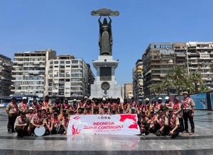 Delegasi Pramuka Sekolah Indonesia Cairo Ikuti 6th Summer Scouts Camp 2025 di Port Said