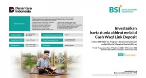 Kolaborasi BSI, BSI Maslahat, dan Global Spirit of Ummah Hadirkan Program Wakaf Uang CWLD