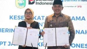 Jamkrindo Resmi Gandeng Pemkab Tala Perkuat Akses Modal Pengusaha Daerah