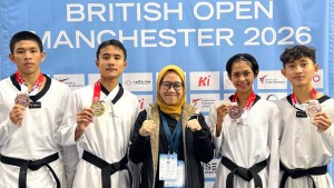 Pengurus Besar Taekwondo Indonesia Raih 4 Medali di British Taekwondo International Open 2026, Satu Emas dari Bassam Raihan