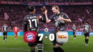 Bayern Munich 7-0 Union Berlin: Kane Mencatat Sejarah Bundesliga, Olise Cetak Hat-trick Dalam Pesta Gol