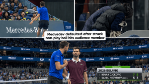 Djokovic Luar Biasa Melaju ke Final Beijing Setelah Medvedev Didiskualifikasi