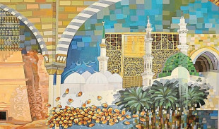 Lorong Waktu Ibadah Haji Pada Mural di Bandara King Abdul Aziz