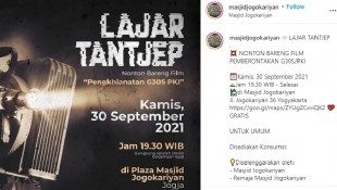 Nonton Bareng Film G30S PKI dan Sejarah Masjid Jogokariyan