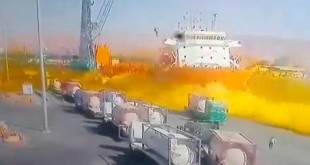Tangki Gas Klorin di Pelabuhan Yordania Bocor, 13 Orang Tewas