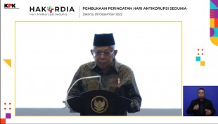 Hakordia, Wapres: Seperti Covid-19, Korupsi Juga Musibah Global