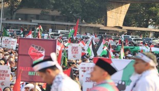 Sejuta Massa Gelar Aksi Bela Aqsa di Depan Kedubes Amerika