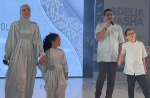Adelia Pasha Luncurkan Koleksi Busana Lebaran Sarimbit Keluarga