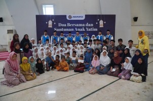 Bersyukur Pelayanan Idul Fitri Lancar, Jasa Marga Gelar Doa Bersama dan Santunan Anak Yatim