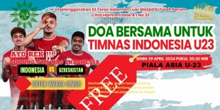 Dukung Timnas di Semifinal, Remaja Masjid Al Falah Citra Harmoni Sidoarjo Gelar Doa Bersama