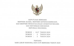 Daftar Lengkap 27 Hari Libur Nasional dan Cuti Bersama di 2025