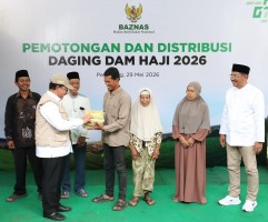 BAZNAS Salurkan 1.240 Kambing Dam Haji 2026 untuk Mustahik dan Peternak Lokal