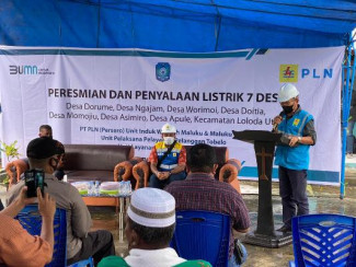 Hadirkan Listrik ke 7 Desa di Halmahera Utara, PLN Investasi Rp3,6 Miliar