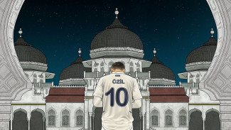 Masjid Raya Baiturrahman Aceh Jadi Latar Mesut Ozil Ucapkan HUT Ke-76 RI