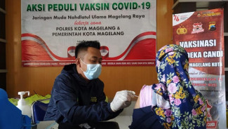 Jaringan Muda NU Magelang Gelar Vaksinasi Covid di Klinik Polres