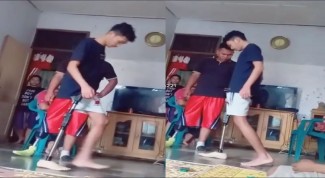 Viral Video Remaja Coba Kaki Palsu, Warganet Terharu